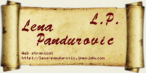 Lena Pandurović vizit kartica